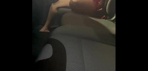  Stopped for Cigs wife starts showing her pussy sucks my dick at Gas station